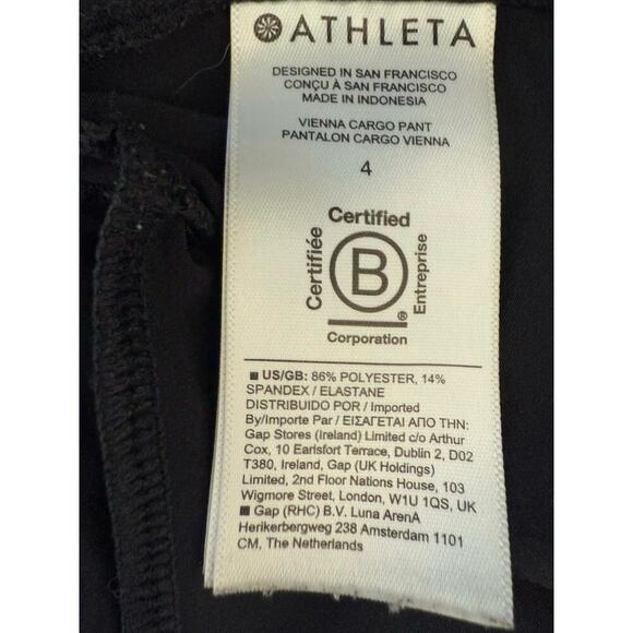 Athleta Womens Size 4 Black Vienna Cargo Pants - Picture 9 of 10